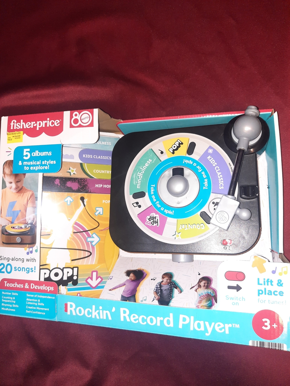 Fisher-Price My First Rockin' Record Player 20 Songs Learning Toy